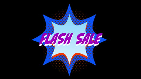Wörter-„Flash-Sale“-Erscheinen-Vor-Einem-Explosionsblauen-Effekt-4k