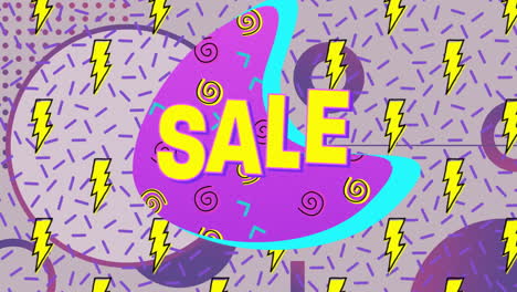 Verkaufsgrafik-Auf-Violettem-Hintergrund