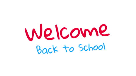 Willkommen-Zurück-In-Der-Schule-Handschriftlich-Auf-Weißem-Hintergrund