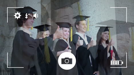 Taking-photos-of-students-graduating-on-a-digital-camera