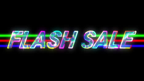 Golden-Flash-Sale-Advertisement-on-Retro-Eighties-Background-4k