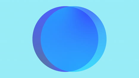 Zwei-Kreise-In-Bewegung-Vor-Blauem-Hintergrund