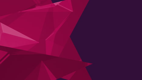 Digital-animation-of-three-bright-triangles-against-purple-background
