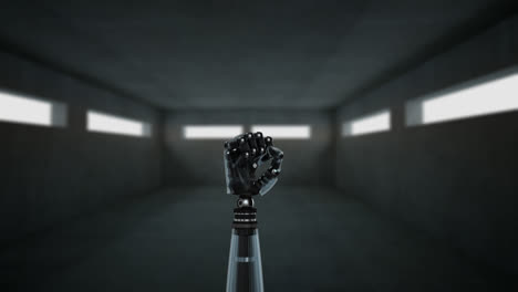 Robot-hand-inside-an-empty-room