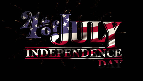 4-De-Julio,-Texto-Del-Día-De-La-Independencia-Con-Bandera-Americana-Y-Fuegos-Artificiales.