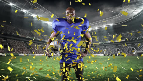 Confetti-falling-over-male-rugby-player