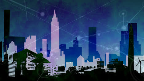 Animated-urban-city-skyline-video