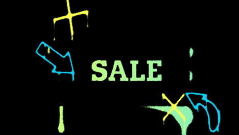 Word-Sale-drawing-with-green-paint