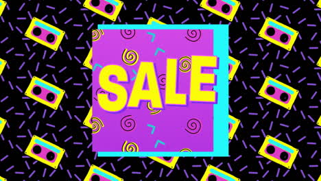 Verkaufsgrafik-Auf-Violettem-Hintergrund