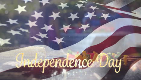 Text-Zum-Unabhängigkeitstag-Mit-Einer-Flagge-Und-Grillen-Für-Den-Vierten-Juli