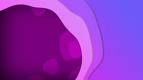 Animation-Von-Farbenfrohen,-Fließenden-Spritzern,-Die-Sich-In-Wellen-Bewegen,-Mit-Schwebenden-Herzen-Auf-Violettem-Hintergrund