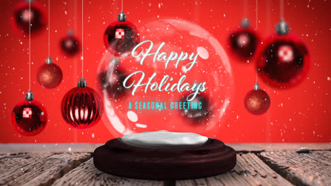 Happy-Holidays-A-Seasonal-Greetings-on-a-snow-globe