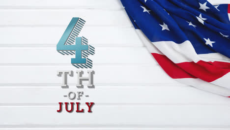 Text-Zum-4.-Juli-Und-Amerikanische-Flagge