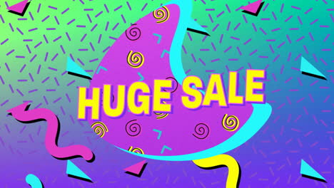 Huge-sale-graphic-on-green-to-purple-background-4k