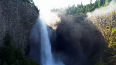 Beautiful-water-fall-through-cliff-4k