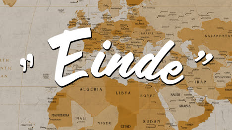 Einde-text-and-a-map
