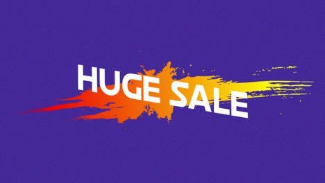 Huge-sale,-pow-and-zap-text-on-speech-bubble-against-blue-background