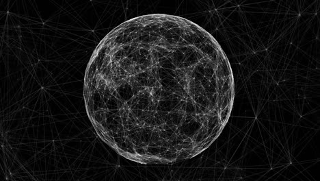 Spherical-translucent-cell-floating-on-black-with-geometric-red-shapes