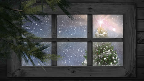 Winter-scenery-seen-through-window
