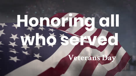 Honrando-A-Todos-Los-Que-Sirvieron-En-El-Día-De-Los-Veteranos-Con-Bandera-Estadounidense-Y-Fuegos-Artificiales
