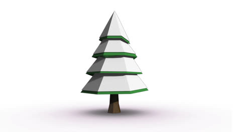 Animación-De-árbol-De-Navidad-Girando-Con-Papá-Noel-Y-Adornos-Navideños-Sobre-Fondo-Blanco.