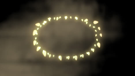 Leuchtendes-Oval-Aus-Lichterketten-Auf-Schwarzem-Hintergrund