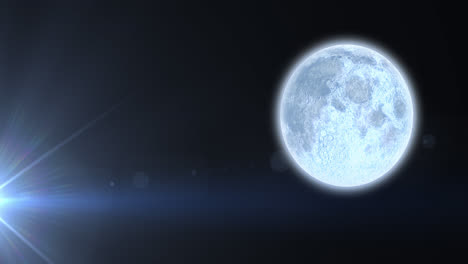 Animation-Des-Planeten-Erde-Mit-Leuchtenden-Lichtpunkten-Auf-Blauem-Hintergrund