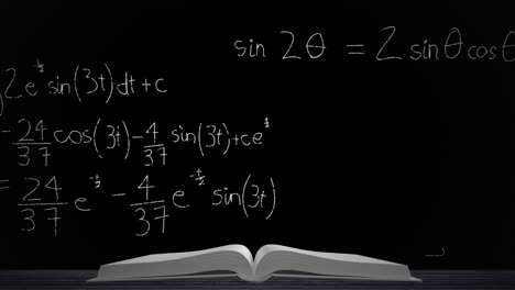 An-open-book-and-mathematical-equations-and-figures