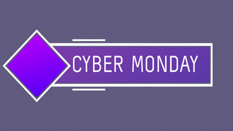 Cyber-Monday-text-over-boom-and-zap-text-on-speech-bubbles-against-purple-background