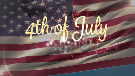 4.-Juli-Text-Mit-Feuerwerk-Und-Amerikanischer-Flagge