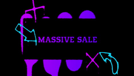 Words-Massive-Sale-drawing-in-capital-letters-with-purple-paint