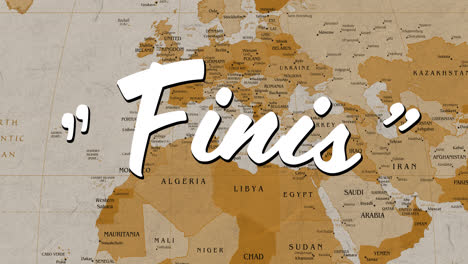 Finis-Zeichen-Und-Eine-Weltkarte