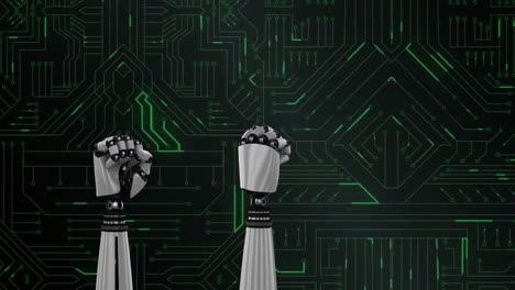 Robot-hands-and-circuit-board