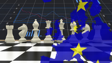 EU-Karte-über-Schachbrett-Gegen-Die-Verarbeitung-Finanzieller-Daten