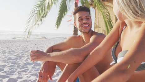 Caucasian-couple-enjoying-time-at-the-beach