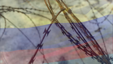 Barbed-wires-against-Columbia-flag
