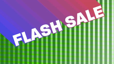 Flash-sale-graphic-on-pulsing-green-stripes
