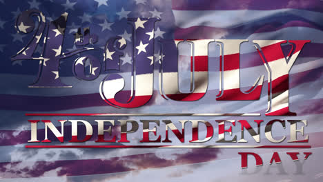 4-De-Julio,-Texto-Del-Día-De-La-Independencia-Y-Bandera-Americana.