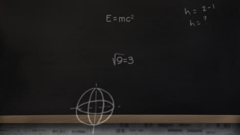 Animation-Von-Mathematischen-Gleichungen-Auf-Schwarzem-Hintergrund