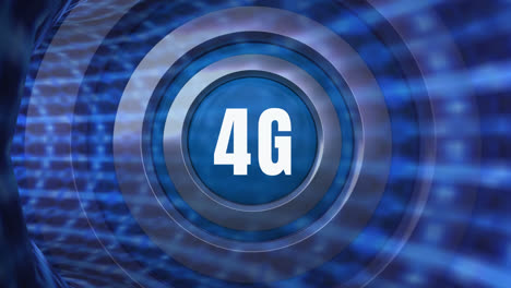 Digital-composite-of-4g-technology-moving-along-a-tube
