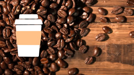 Logo-Für-Heiße-Kaffeetasse-Und-Kaffeebohnen