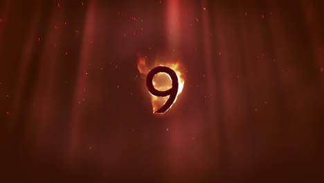 9-in-flames-on-orange-background
