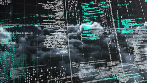 Dunkle-Wolken-Am-Himmel-Und-Programmcodes