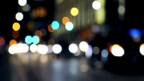 Colorful-bokeh-of-car-lights-on-the-street-at-night-4k