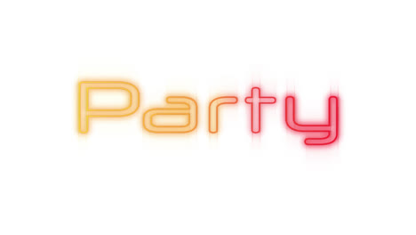 Party-Neon-In-Gelb-Und-Rot-Auf-Weiß