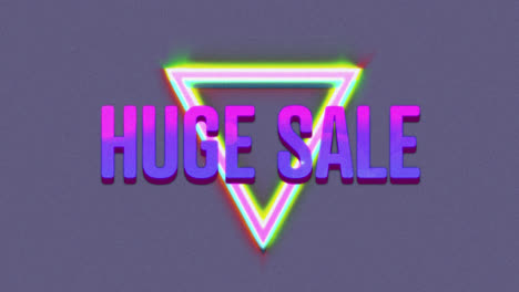 Huge-sale-text-over-boom-and-zap-text-on-speech-bubble-against-purple-background