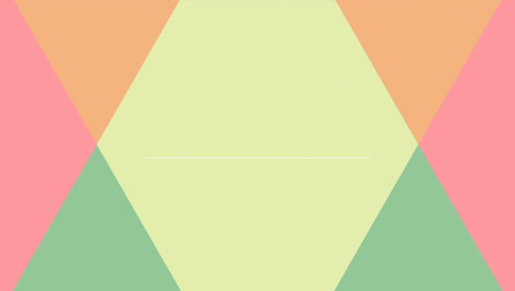 Zwei-Dreiecke-In-Bewegung,-Die-Vor-Rosa-Hintergrund-Miteinander-Verschmelzen