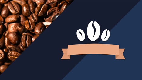 Logotipo-De-Granos-De-Café-Y-Pancartas-Y-Granos-De-Café