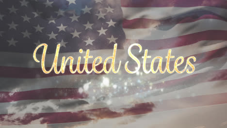 Vereinigte-Staaten-Text-Und-Die-US-Flagge