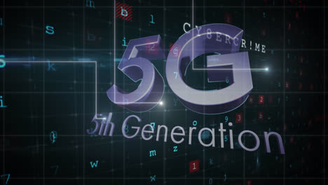 5g-text-and-multiple-light-trails-against-cyber-security-data-processing-on-black-background